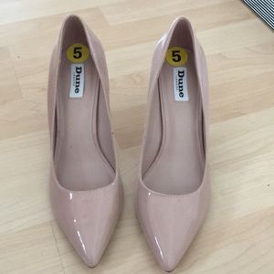 Dune Leather soft pink heels